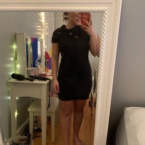 Black t-shirt sweater mini dress